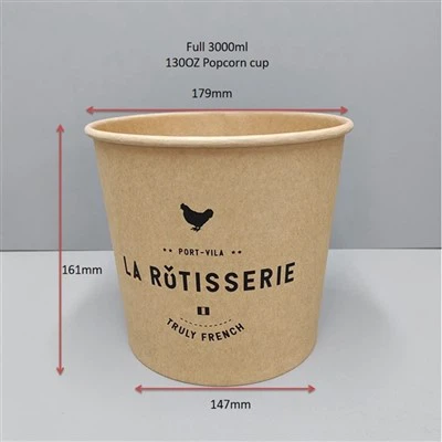 130 oz qovurilgan tovuq paqiri